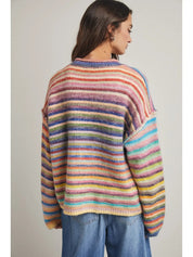 Sunset Stripes Knit Cardigan - Westly