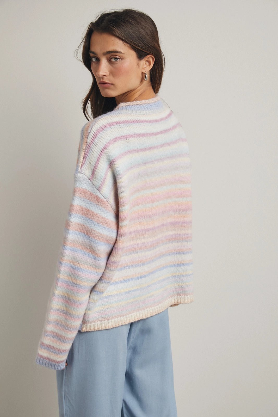 Sunset Stripes Knit Cardigan - Westly