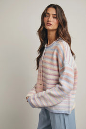 Sunset Stripes Knit Cardigan - Westly