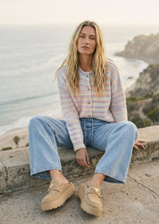 Sunset Stripes Knit Cardigan - Westly