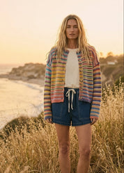 Sunset Stripes Knit Cardigan - Westly