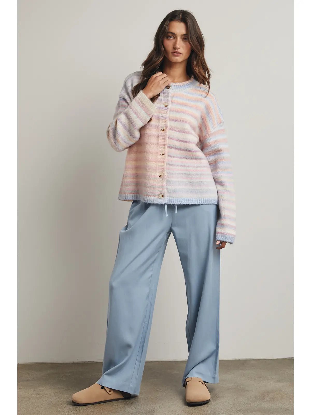 Sunset Stripes Knit Cardigan - Westly