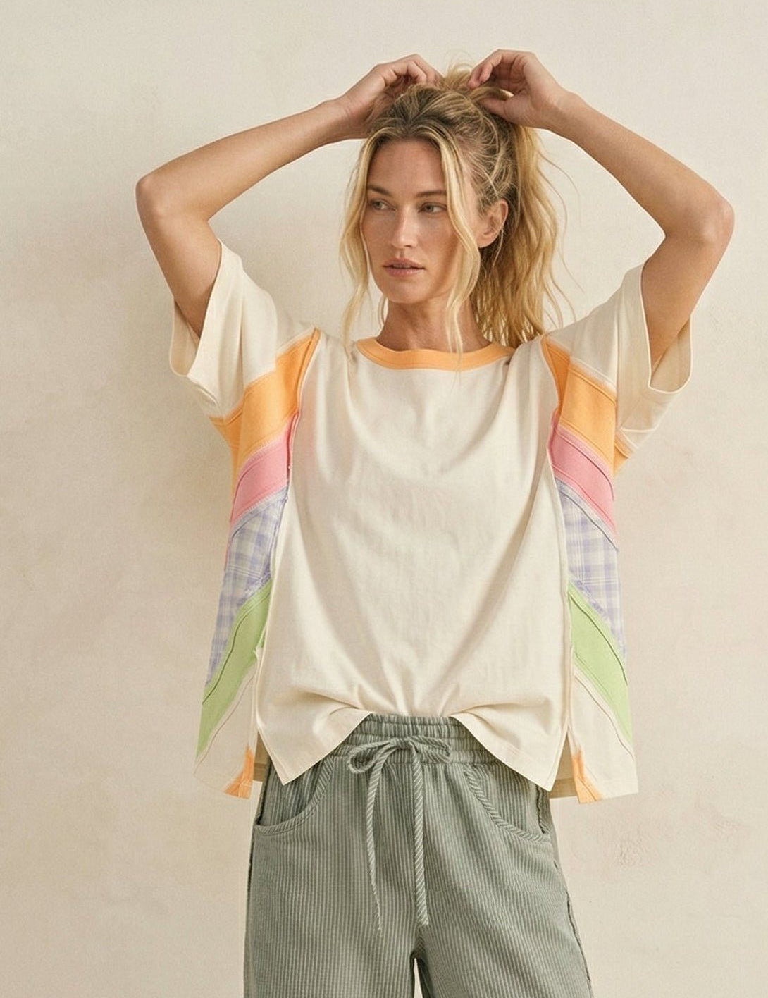 Sunsetter Colorblock Oversized Tee - Westly