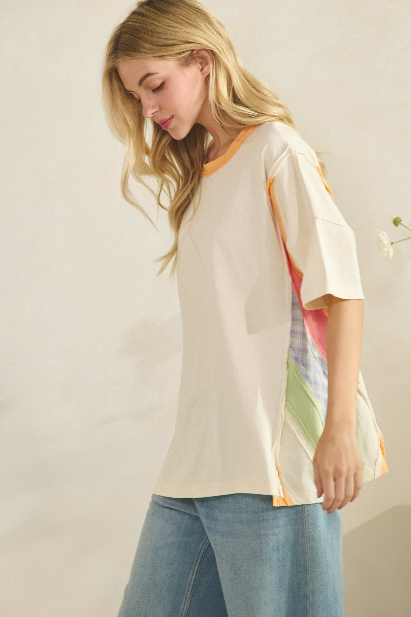 Sunsetter Colorblock Oversized Tee - Westly