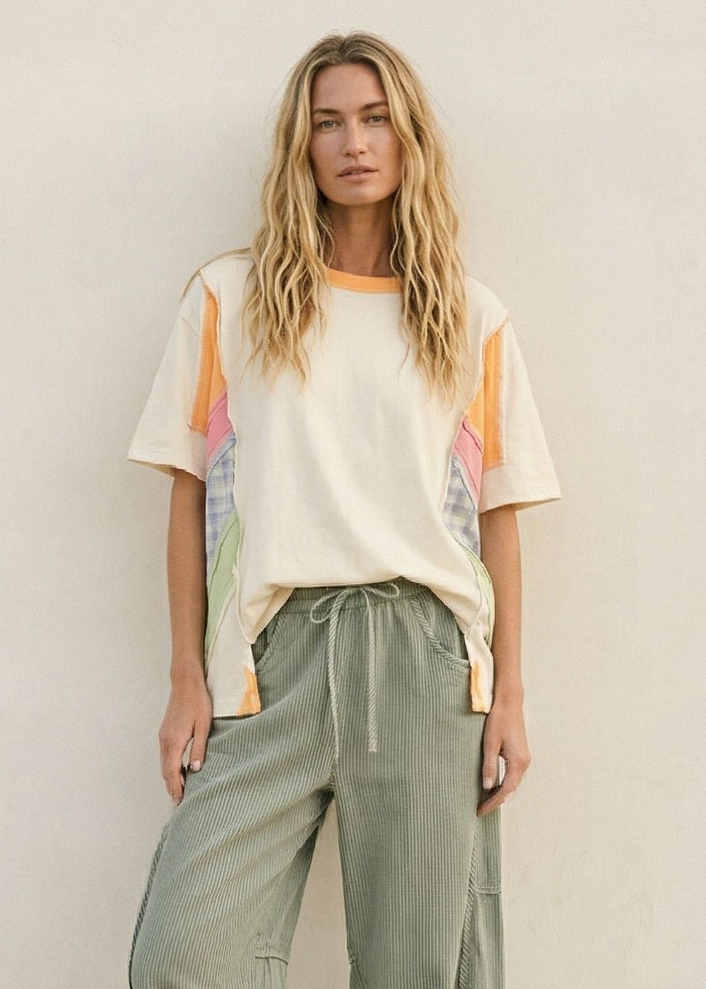 Sunsetter Colorblock Oversized Tee - Westly
