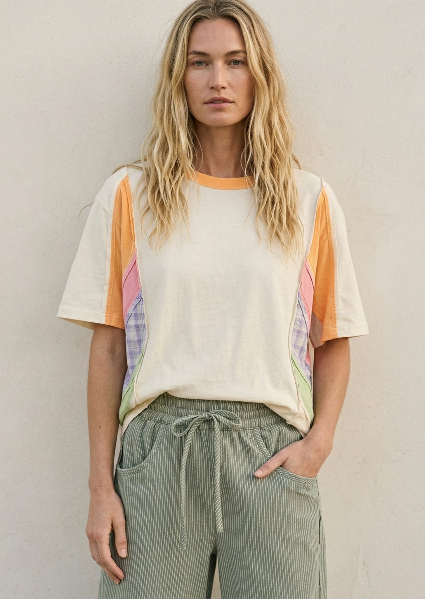 Sunsetter Colorblock Oversized Tee - Westly