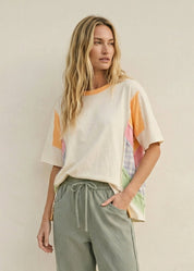 Sunsetter Colorblock Oversized Tee - Westly