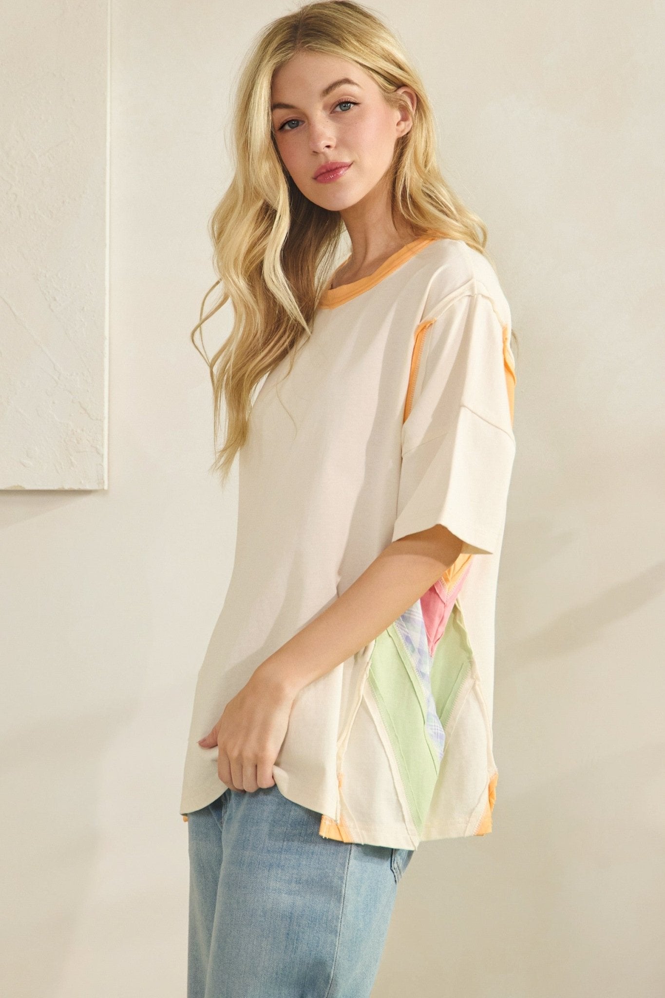 Sunsetter Colorblock Oversized Tee - Westly