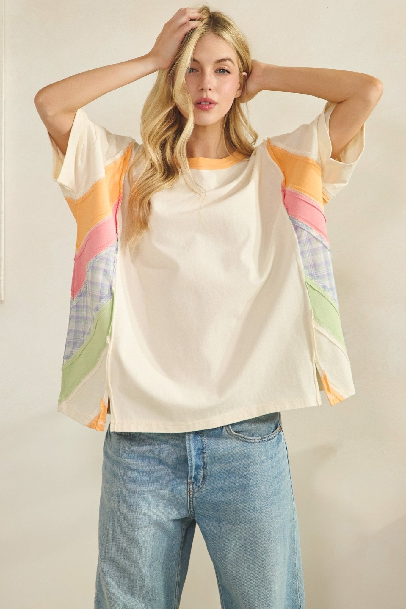 Sunsetter Colorblock Oversized Tee - Westly