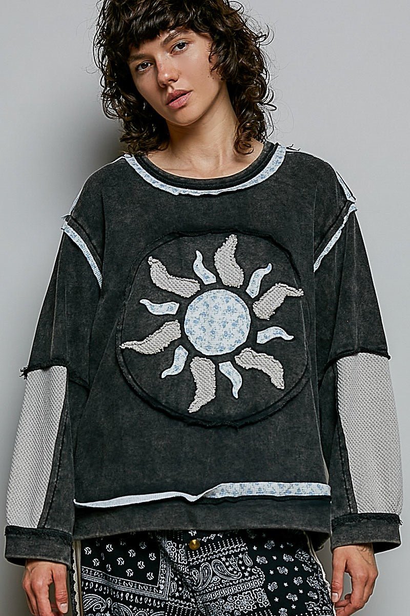 Sunspell French Terry Patchwork Pullover - Westly