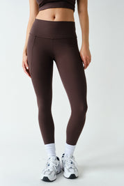 Sure Footed High Rise Sculpt Pocket Leggings in Coffee Bean, photo 1