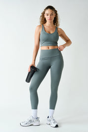 Sure Footed High Rise Sculpt Pocket Leggings in Eucalyptus, photo 4