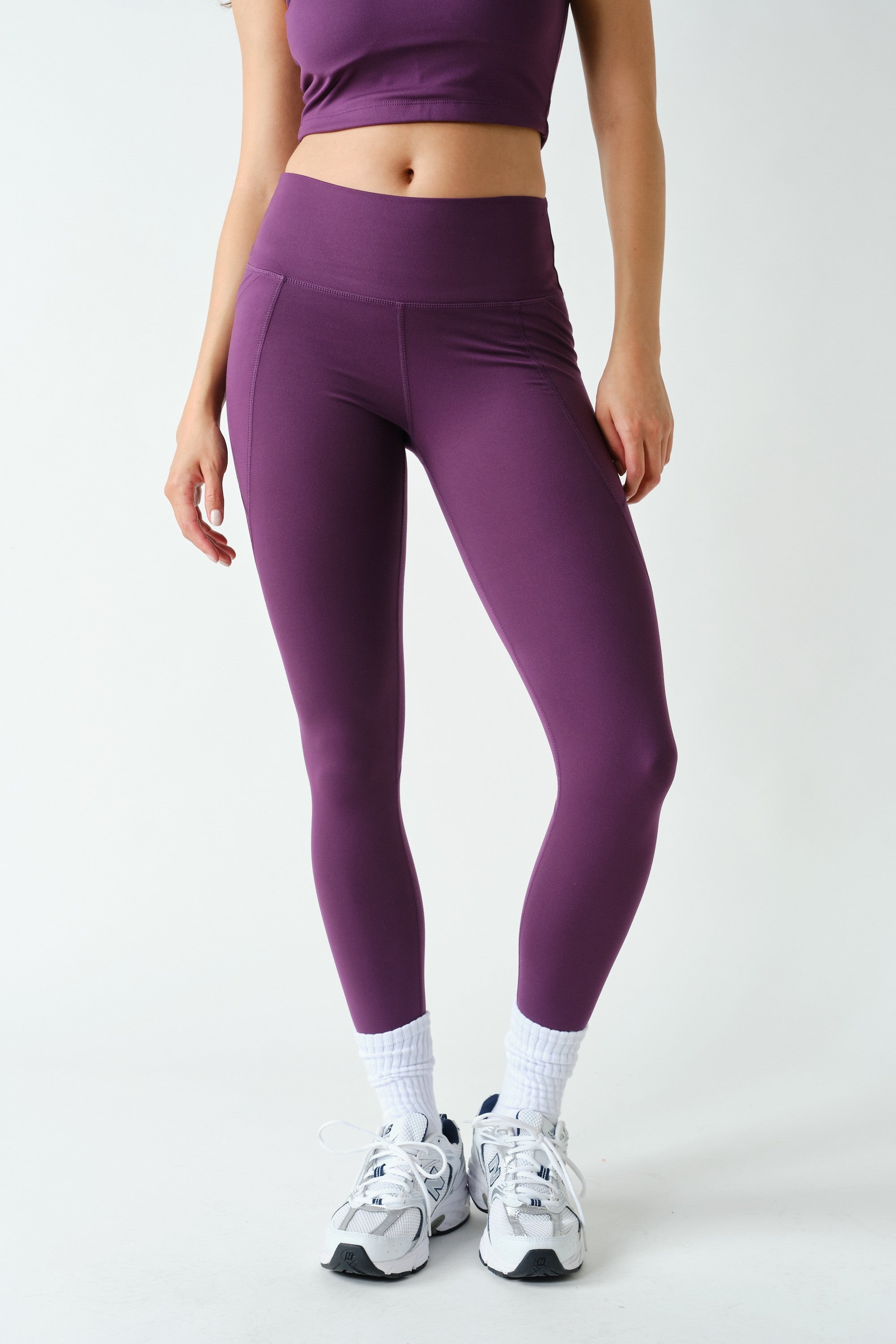 Sure Footed High Rise Sculpt Pocket Leggings in Purple Iris, photo 1