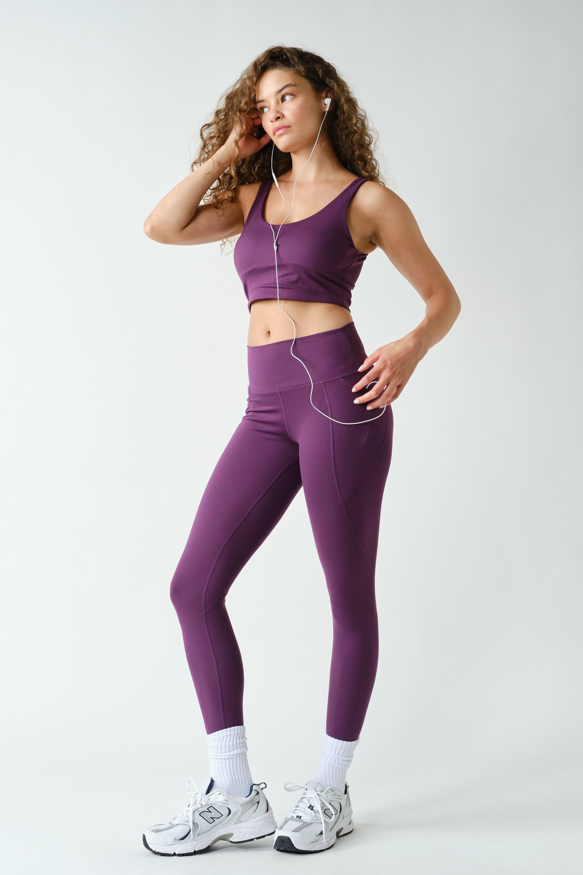 Sure Footed High Rise Sculpt Pocket Leggings in Purple Iris, photo 3