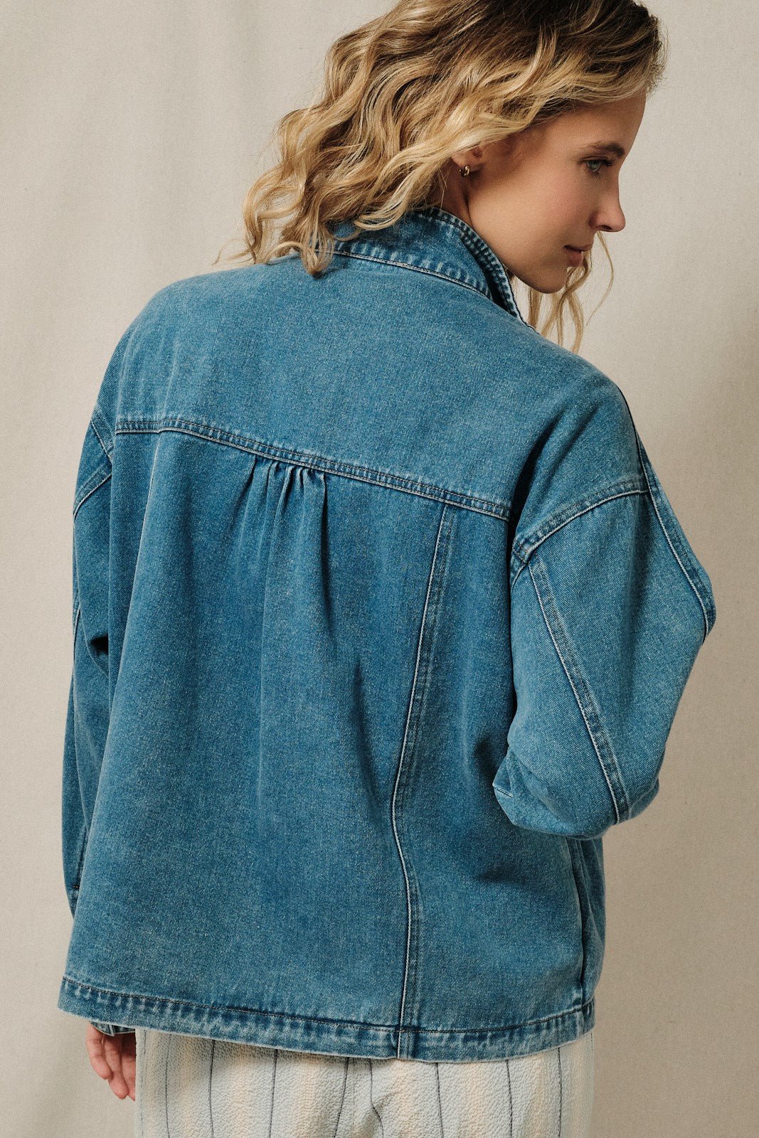 Surveyor Collared Denim Jacket - Westly