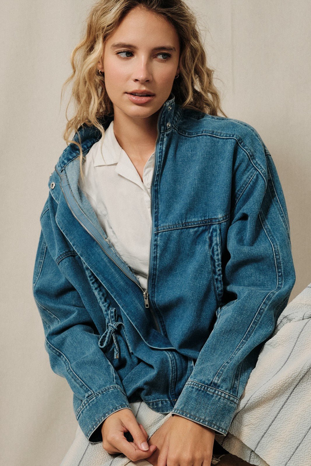 Surveyor Collared Denim Jacket - Westly
