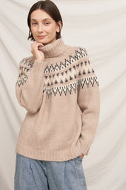Svalbard Fair Isle Turtleneck Sweater - Westly