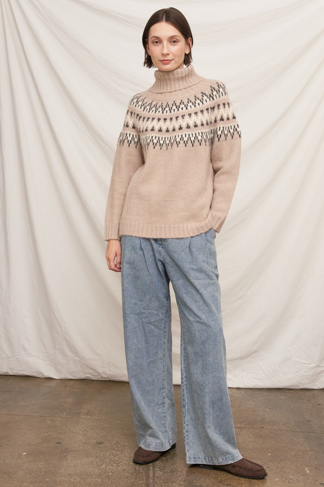 Svalbard Fair Isle Turtleneck Sweater - Westly