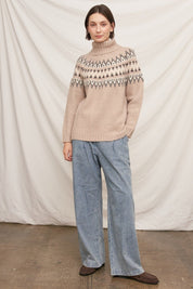 Svalbard Fair Isle Turtleneck Sweater - Westly