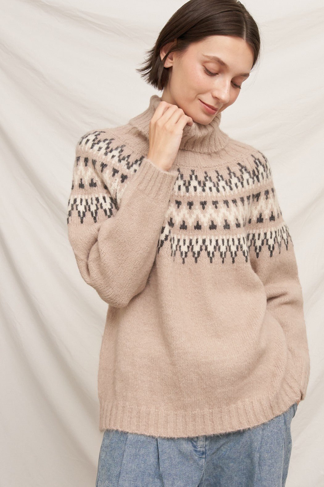 Svalbard Fair Isle Turtleneck Sweater - Westly