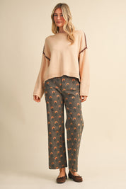 Sweetgrass Floral Wide Leg Cropped Pants - Westly