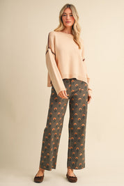 Sweetgrass Floral Wide Leg Cropped Pants - Westly
