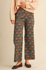 Sweetgrass Floral Wide Leg Cropped Pants in Olive Floral, photo 2