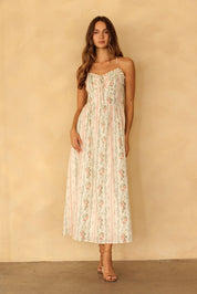 Sylvana Floral Stripe Maxi Dress - Westly