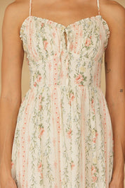 Sylvana Floral Stripe Maxi Dress - Westly