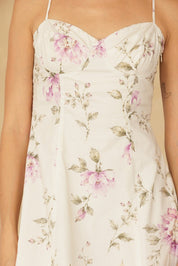 Sylvette Floral Sweetheart Midi Dress - Westly