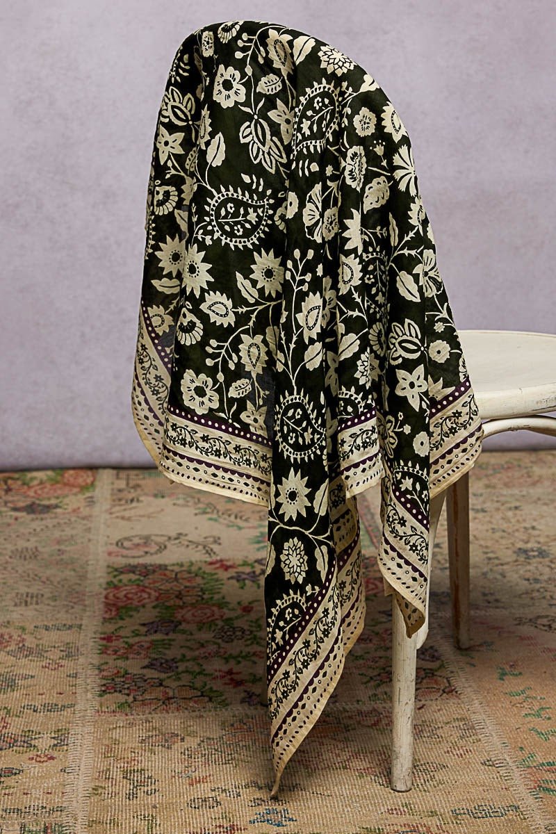 Sylvie Hand Block Print Scarf - Westly