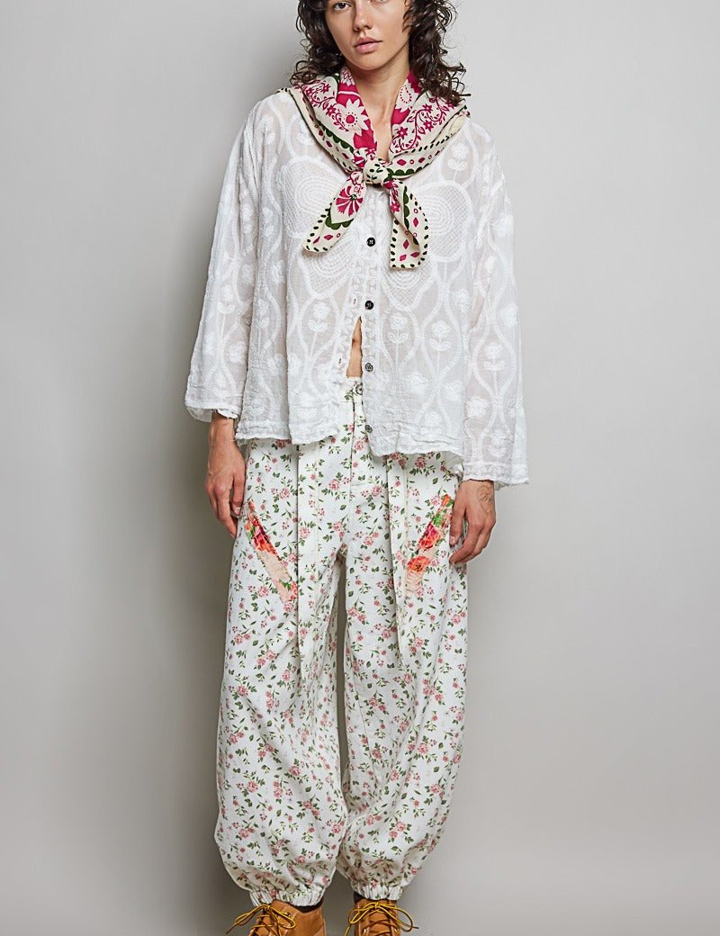 Sylvie Hand Block Print Scarf - Westly