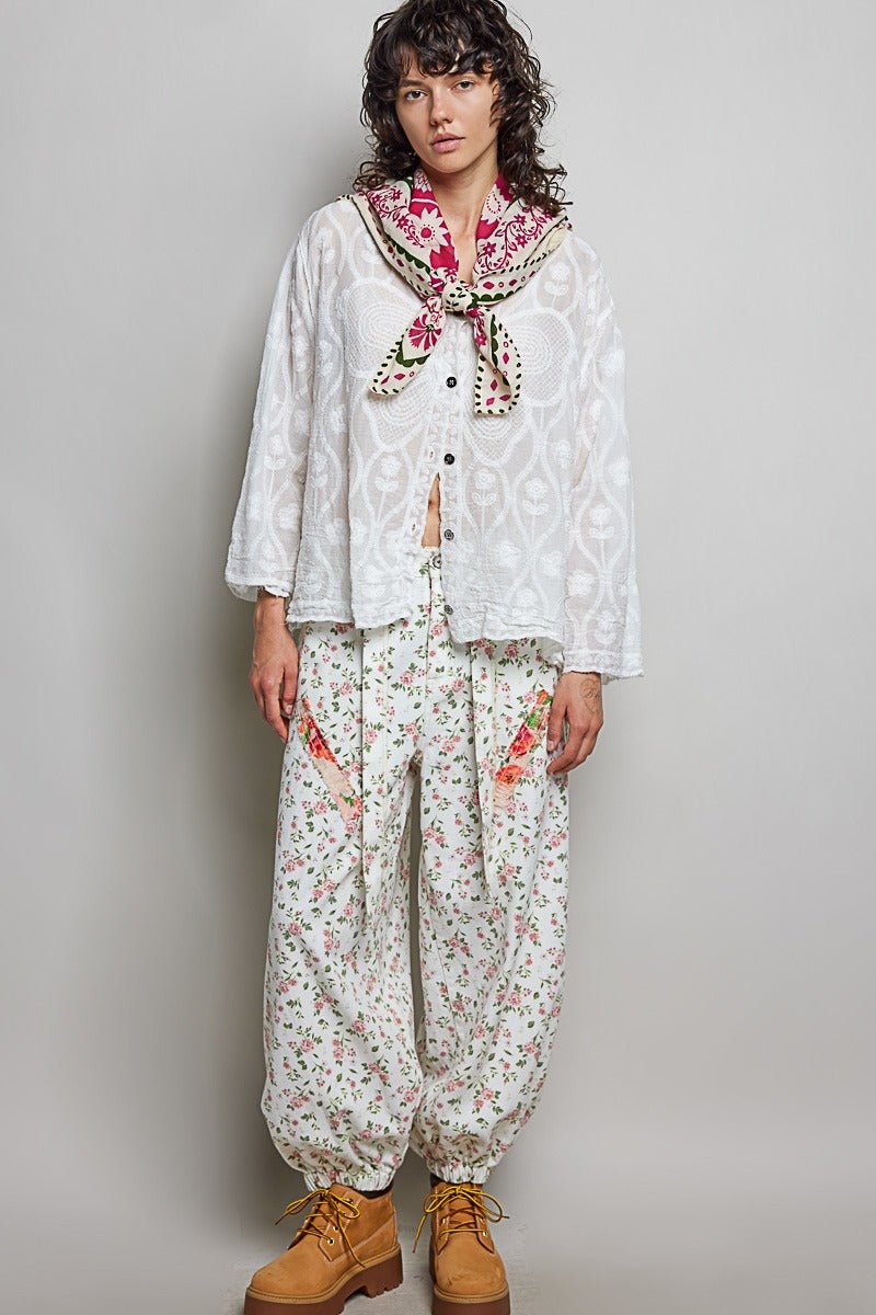 Sylvie Hand Block Print Scarf - Westly