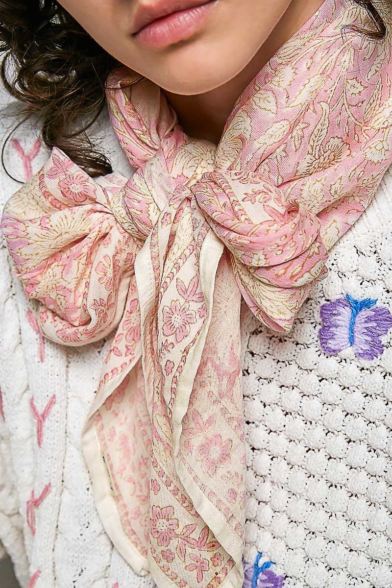 Sylvie Hand Block Print Scarf - Westly