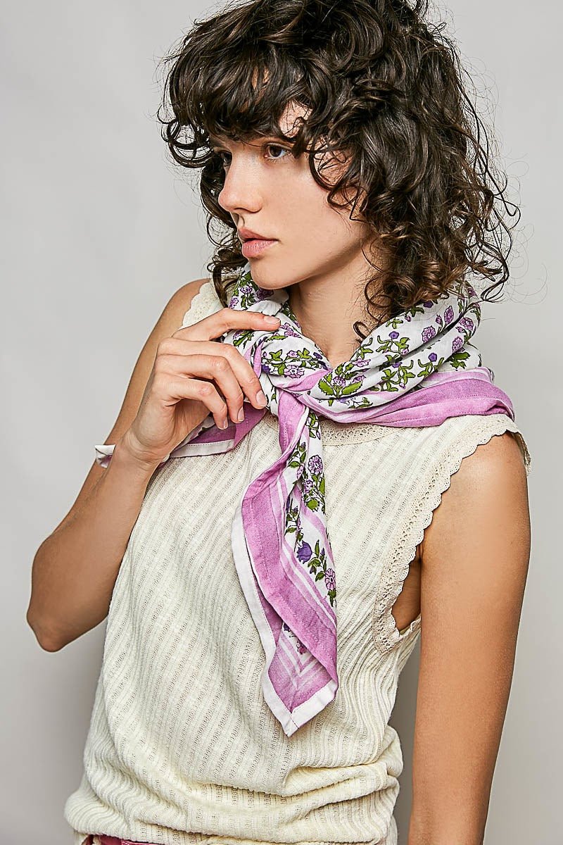 Sylvie Hand Block Print Scarf - Westly