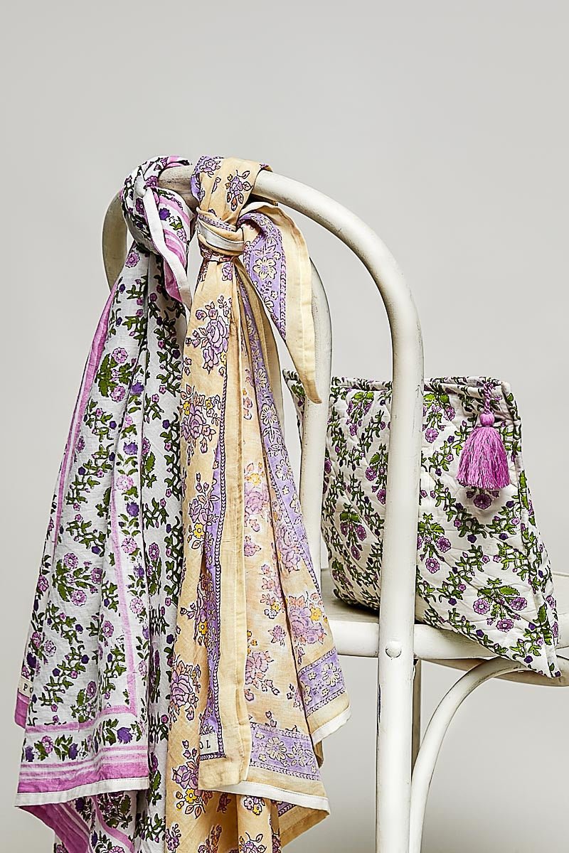 Sylvie Hand Block Print Scarf - Westly