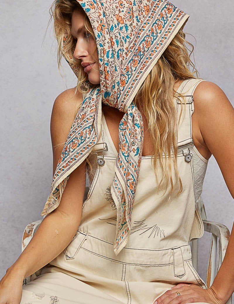 Sylvie Hand Block Print Scarf - Westly
