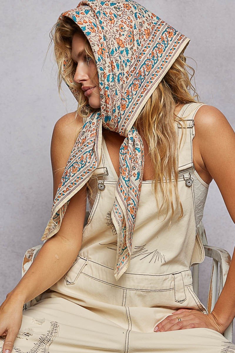 Sylvie Hand Block Print Scarf - Westly