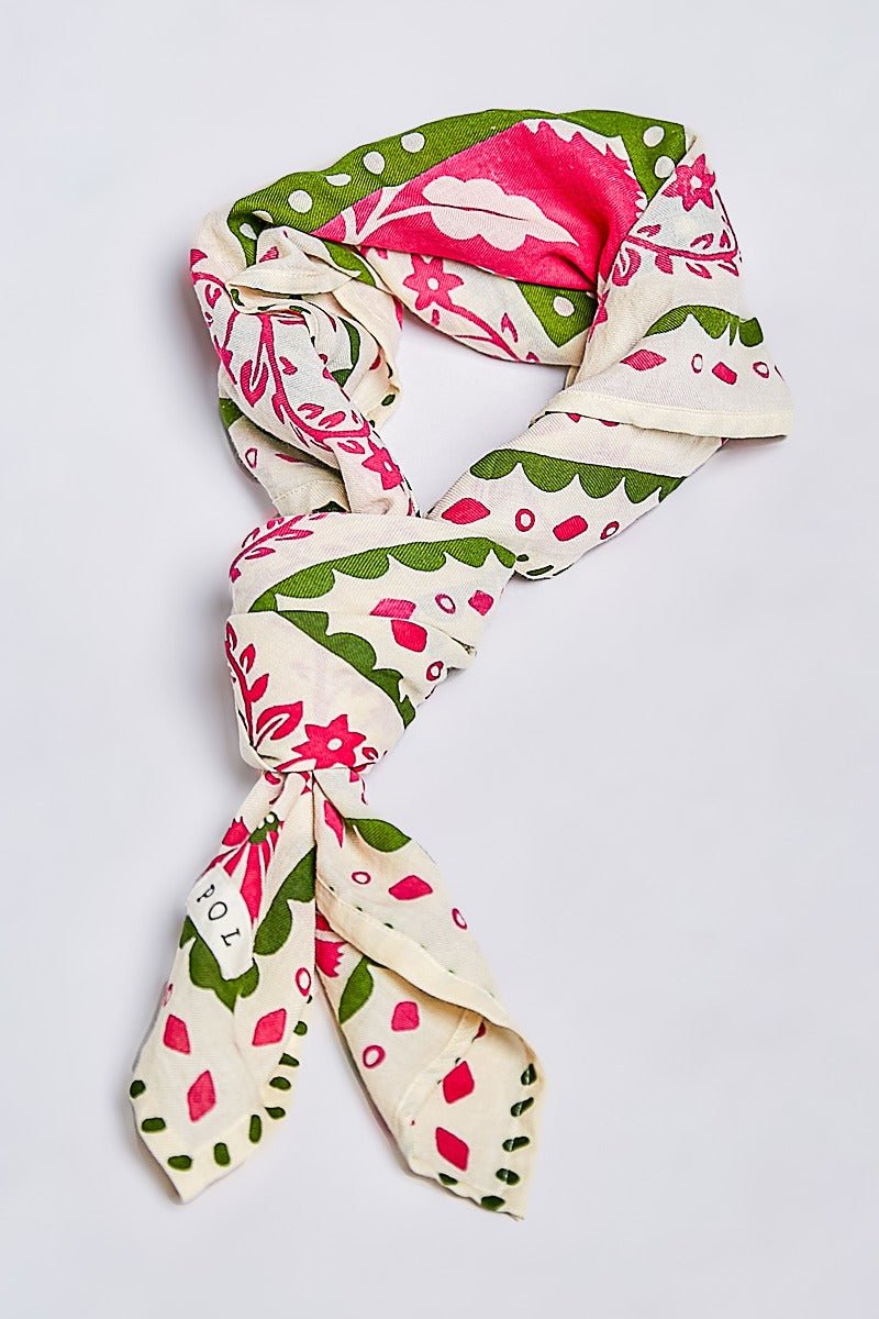 Sylvie Hand Block Print Scarf - Westly