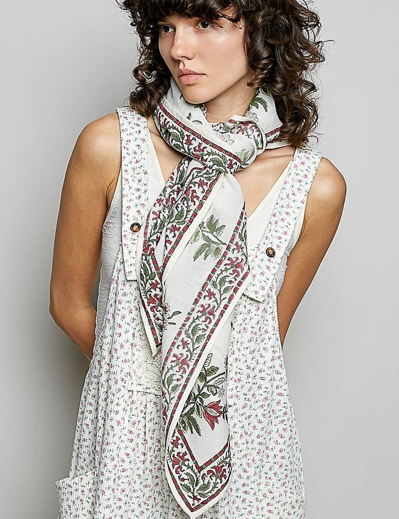 Sylvie Hand Block Print Scarf - Westly