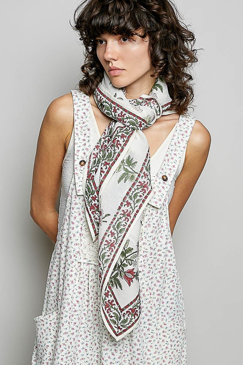 Sylvie Hand Block Print Scarf - Westly