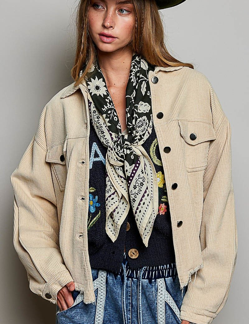 Sylvie Hand Block Print Scarf - Westly
