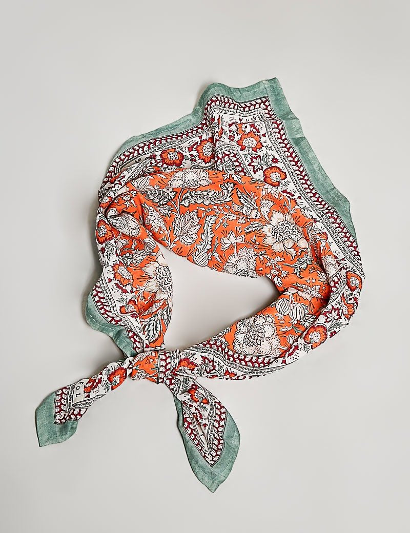 Sylvie Hand Block Print Scarf - Westly