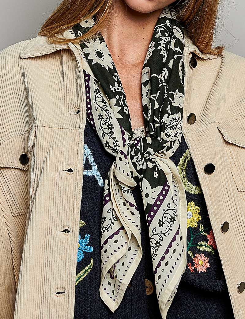 Sylvie Hand Block Print Scarf - Westly