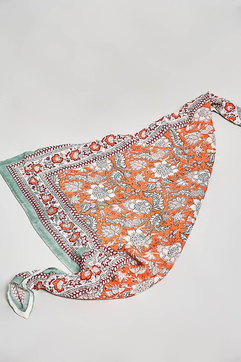 Sylvie Hand Block Print Scarf - Westly