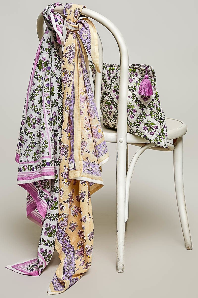 Sylvie Hand Block Print Scarf - Westly