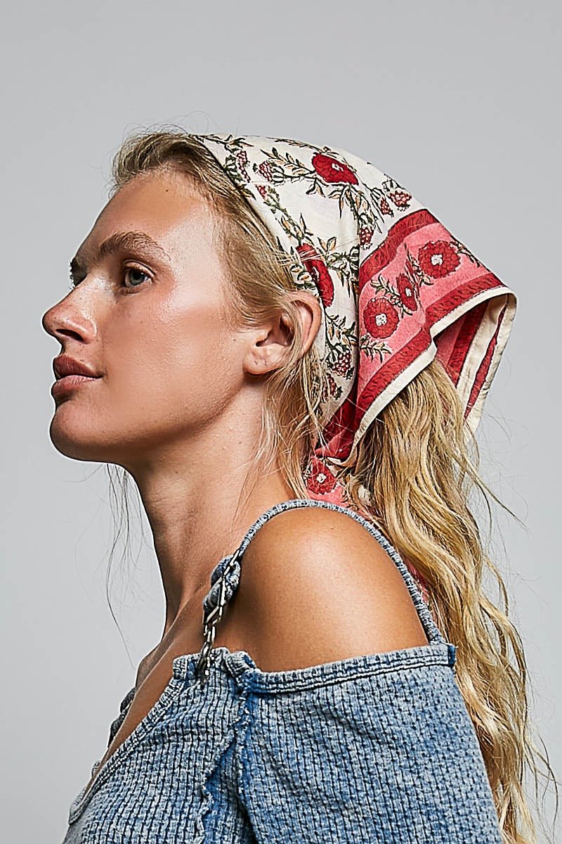 Sylvie Hand Block Print Scarf - Westly