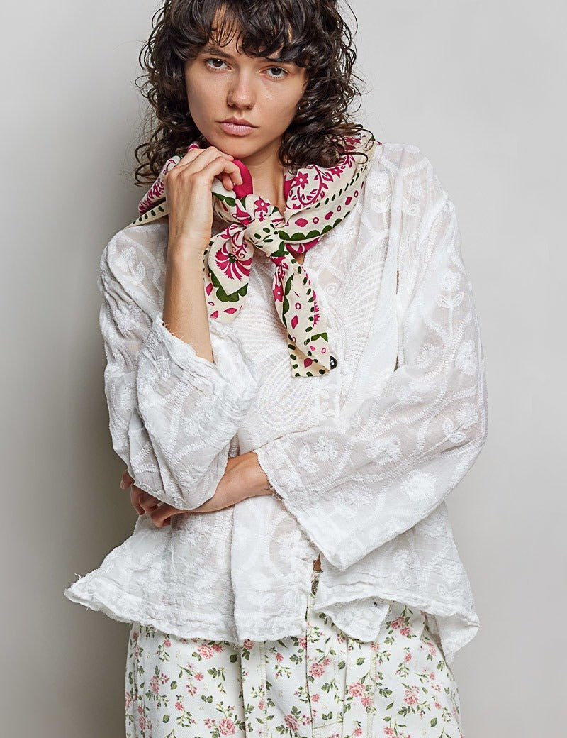 Sylvie Hand Block Print Scarf - Westly