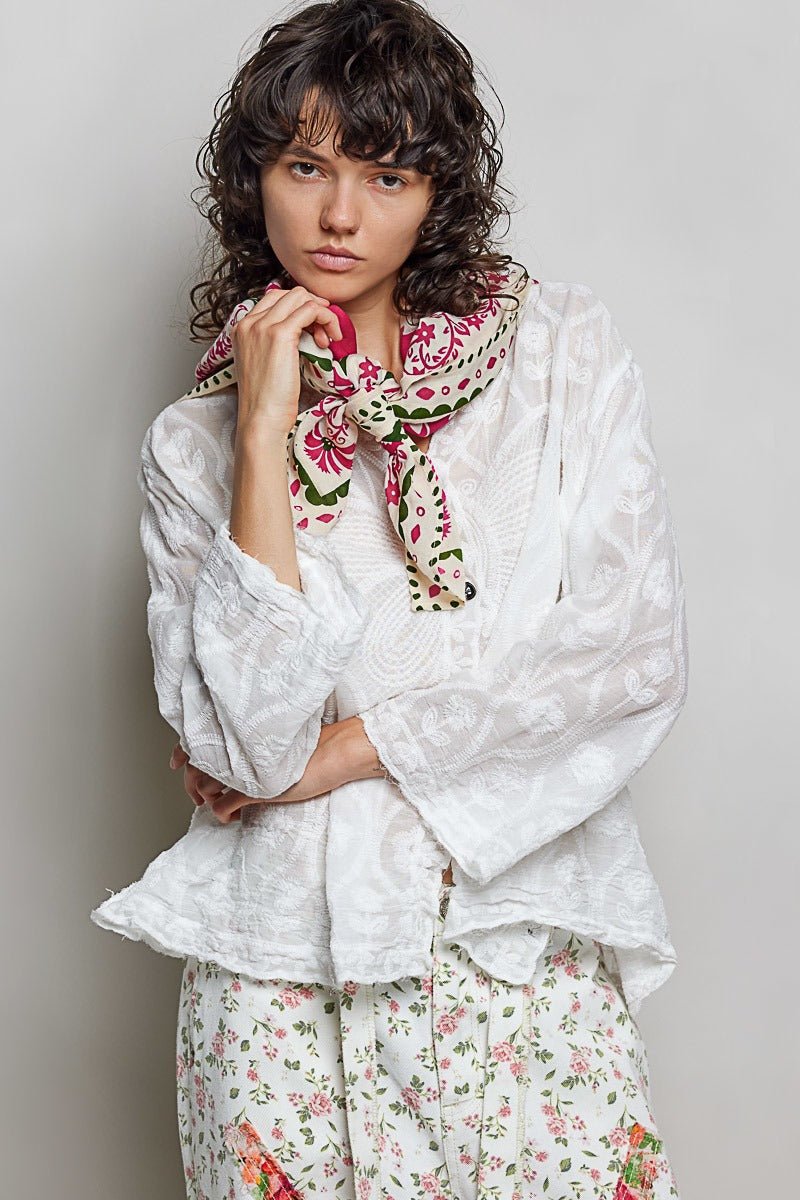 Sylvie Hand Block Print Scarf - Westly