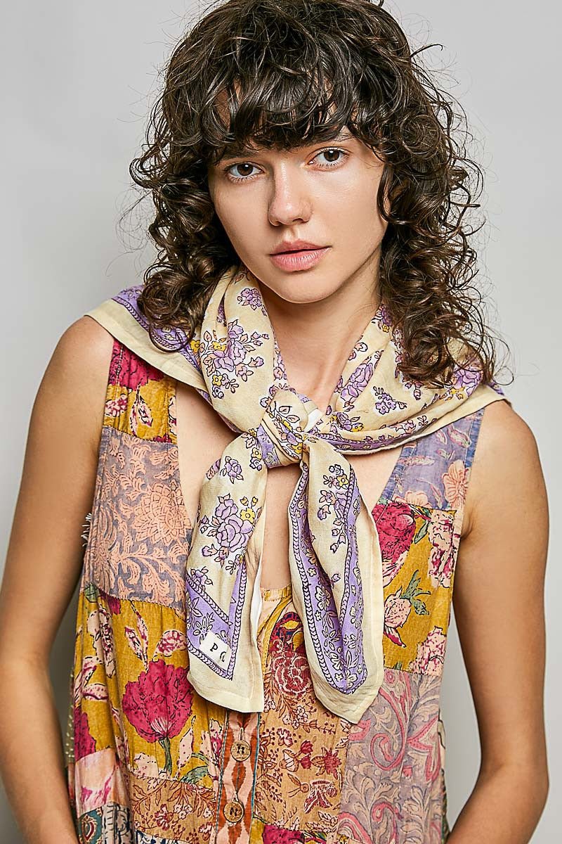 Sylvie Hand Block Print Scarf - Westly